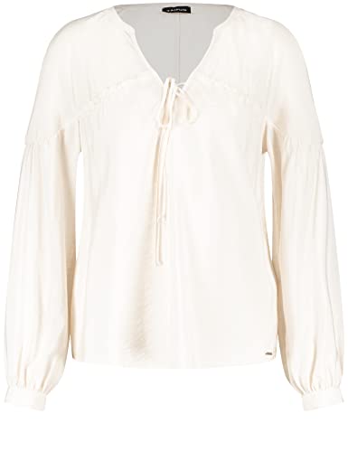 Taifun Damen Feminine Bluse im Boho-Style Langarm, Ballonärmel, Manschetten unifarben Canvas 40 von Taifun