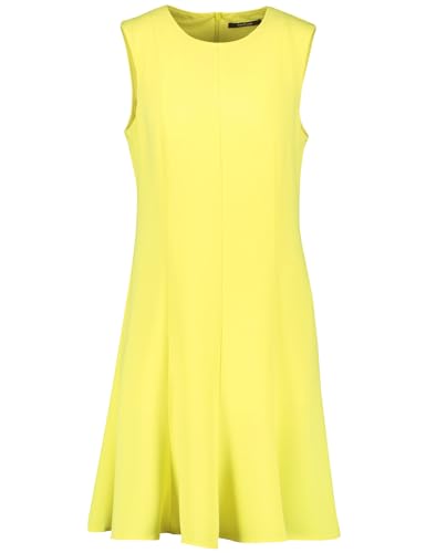 Taifun Damen Figurbetontes Kleid mit Godet-Silhouette ärmellos unifarben knieumspielend Fresh Lemon 40 von Taifun