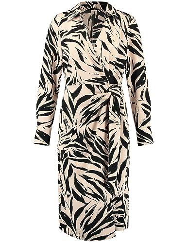 Taifun Damen Lässiges Kleid schwarz Gemustert Gr 42 von Taifun