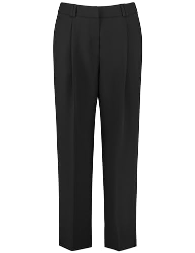 Taifun Damen Gepflegte 3/4 Hose Straight unifarben 3/4 Länge Schwarz 44 von Taifun