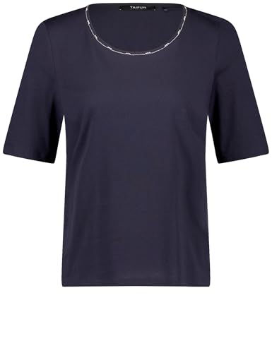 Taifun Damen Halbarmshirt halber Arm unifarben New Navy 42 von Taifun