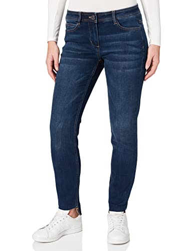 Taifun Damen Jeans verkürzt Hose, Dark Blue Denim, 38 von Taifun