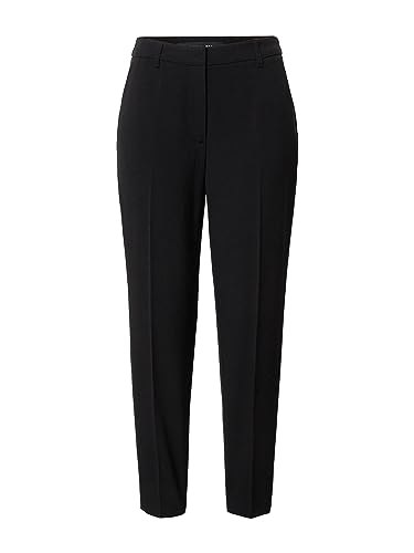 Taifun Damen Knitterarme 7/8 Hose Slim unifarben 7/8 Länge Schwarz 36 von Taifun