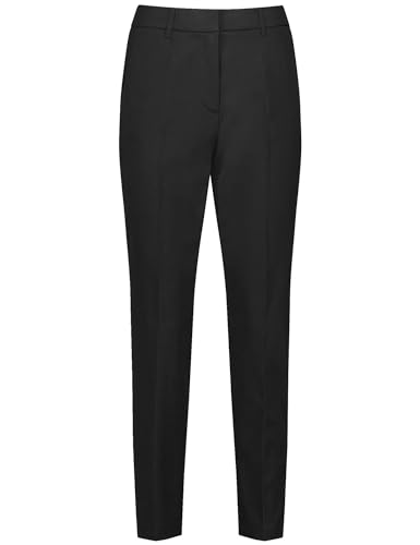 Taifun Damen Knitterarme 7/8 Hose Slim unifarben 7/8 Länge Schwarz 46 von Taifun