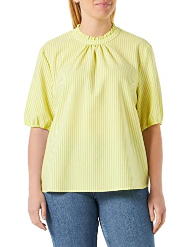 TAIFUN Damen 360301-11001 Bluse, Vibrant Lime Gemustert, 40 von Taifun