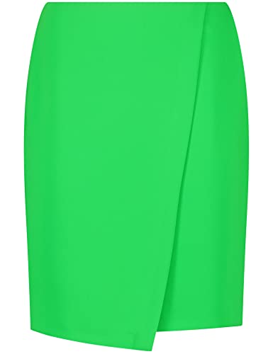 Taifun Damen Kurzer Rock mit Wickel-Optik unifarben kurz Garden Green 42 von Taifun