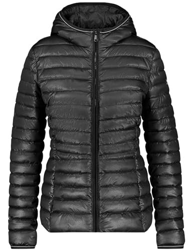 Taifun Damen Leichte Steppjacke mit Glanz-Prägung Langarm gemustert, unifarben Schwarz 36 von Taifun