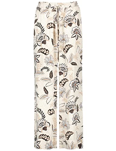 TAIFUN Damen Palazzo Hose, Light Creme Gemustert, 34 von Taifun