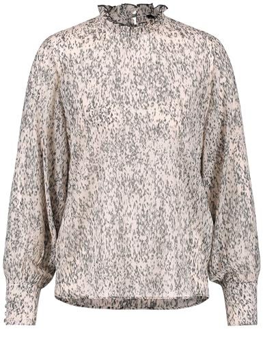 TAIFUN Damen 460421-11303 Bluse, Champagne Gemustert, 44 EU von Taifun