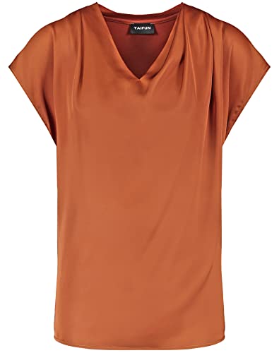 TAIFUN Damen 171051-16220 T-Shirt, Soft Mocca, 34 von Taifun