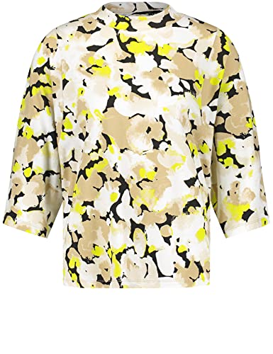 Taifun Damen Shirt mit weitem Arm weiter Arm, halber Arm Gemustert Roasted Hazel Gemustert 34 von Taifun