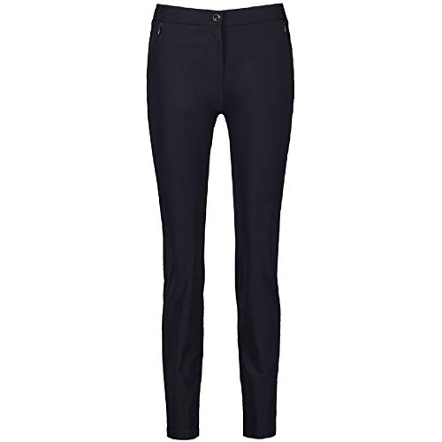 Taifun Damen Stretchhose Skinny High unifarben reguläre Länge Marine 36 von Taifun