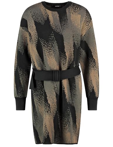 Taifun Damen Strickkleid Langarm, Ärmelbündchen, überschnittene Schultern Gemustert knieumspielend Wood Gemustert 40 Taifun Damen Strickkleid Langarm, Ärmelbündchen, überschnittene Schultern Gemustert knieumspielend Wood Gemustert 40 von Taifun