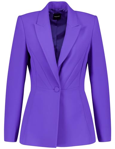 Taifun Damen Taillierter Blazer aus feiner Qualität Langarm unifarben Purple Ink 34 von Taifun