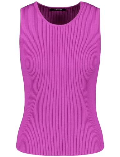 Taifun Damen Top aus Rippstrick ärmellos unifarben Fuchsia 40 von Taifun