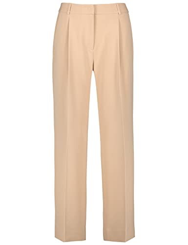 Taifun Damen Weite Hose Wide Leg Hose Tuch/Kombi lang Weite Hose unifarben reguläre Länge Roasted Hazel 38 von Taifun