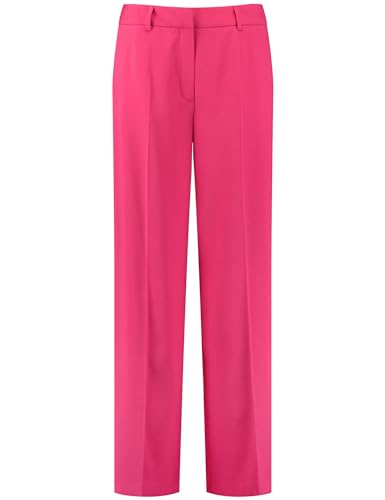 Taifun Damen Weite Hose mit Bügelfalten Wide Leg unifarben reguläre Länge Luminous Pink 34 von Taifun