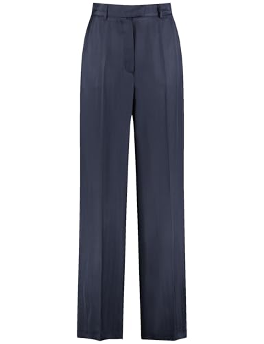 Taifun Damen Weite Hose unifarben reguläre Länge New Navy 42 von Taifun