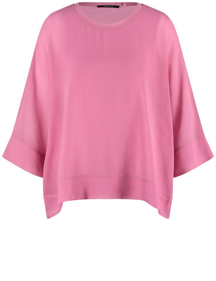 Taifun Fledermausshirt – Unifarbenes T-Shirt mit Rundhalsausschnitt und 1/2 Arm von Taifun