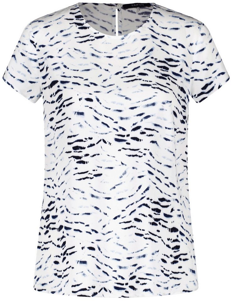 Taifun Kurzarmbluse - Blusenshirt aus fließender Qualität - Modisches Damenshirt von Taifun