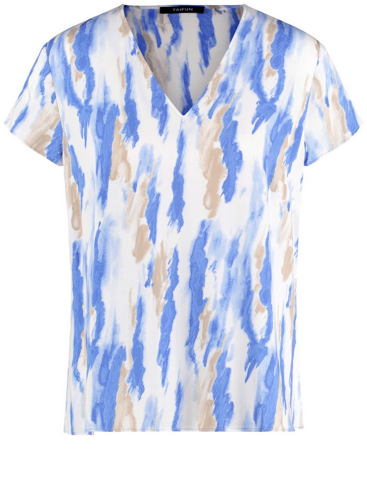 Taifun Kurzarmbluse Blusenshirt mit V-Ausschnitt von Taifun