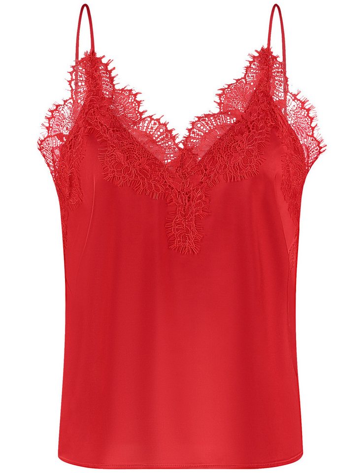 Taifun Kurzarmbluse – Elegantes Spaghettiträger-Top mit Spitzendetail Spaghettiträger von Taifun