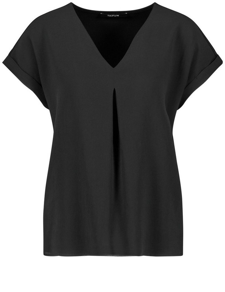 Taifun Kurzarmshirt Blusenshirt mit Chiffon-Layer von Taifun