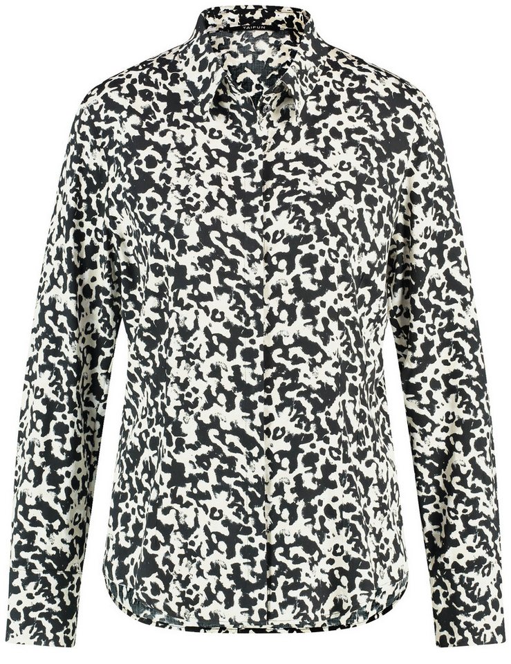 Taifun Langarmbluse Taillierte Hemdbluse mit Allover-Print von Taifun