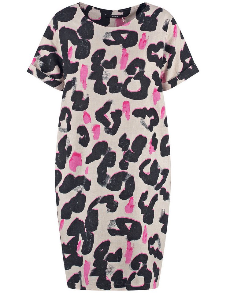 Taifun Midikleid – Midikleid mit All-Over-Print & Rundhalsausschnitt - Kurzarm von Taifun