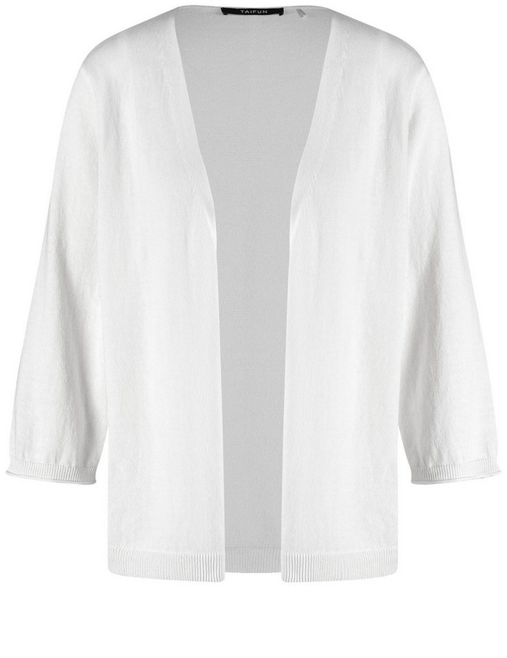 Taifun Strickjacke – Offener Cardigan in Unifarbe mit Langarm von Taifun