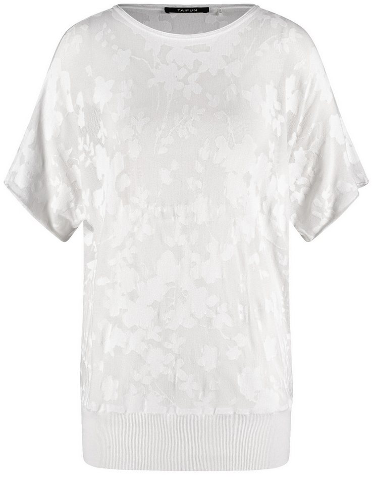 Taifun Strickpullover – Transparentes Shirt mit überschnittenen Schultern - Florales von Taifun