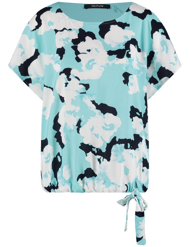 Taifun T-Shirt – Shirt mit Knotendetail und Frontprint von Taifun