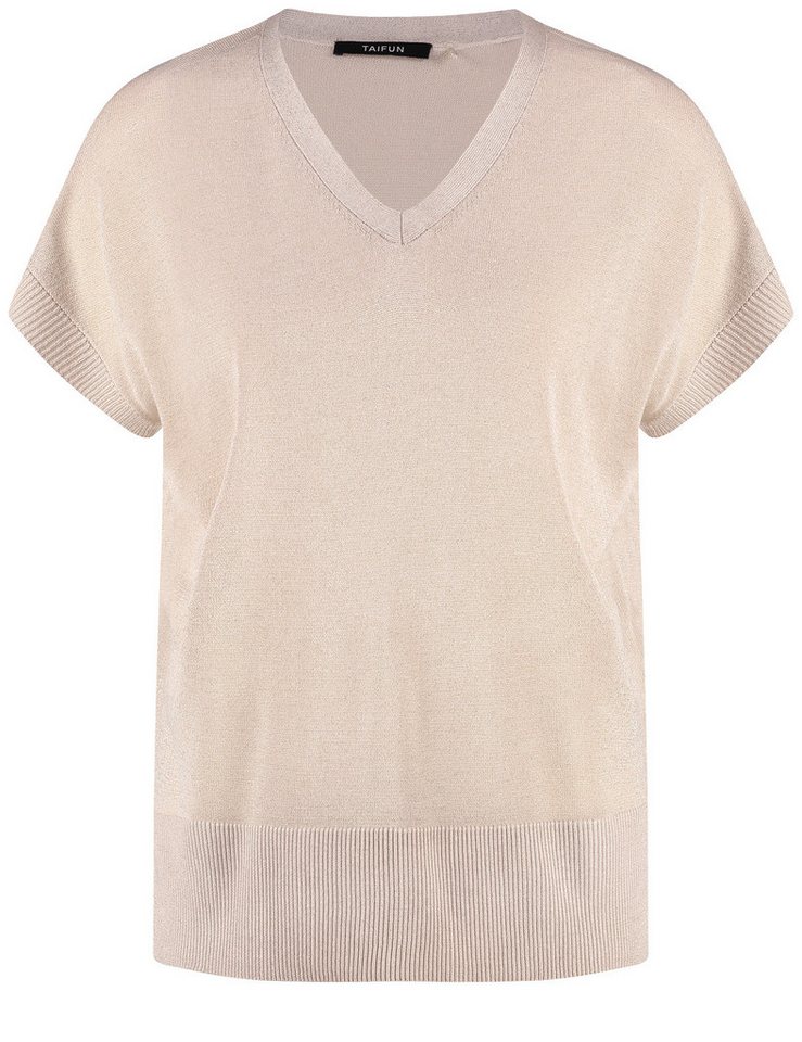 Taifun T-Shirt – Unifarbenes Shirt mit V-Ausschnitt von Taifun