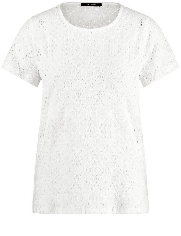 Taifun T-Shirt – sommerliches T-Shirt mit feinem Lochmuster von Taifun