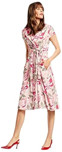 TAIFUN Womens 580011-11021 Casual Dress, Apricot Blush Gemustert, 38 von Taifun