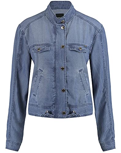 TAIFUN Womens Jacke Jeans + Gewebe Jacket, Blue Denim, 40 von Taifun