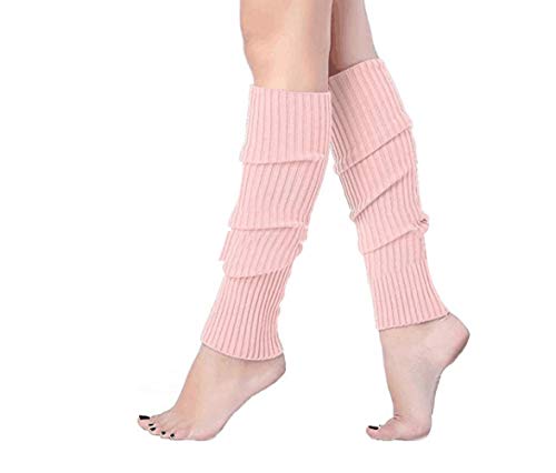 Taigood Damen Beinwärmer Stulpen Legwarmers gestrickte Strümpfe 80er Jahre 1980er Jahre Rosa One size von Taigood