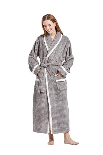 Taigood Damen V-Ausschnitt Morgenmantel Bademantel Kimono Gemütlich Bademantel Herren Nachtwäsche Damen Pajama Party von Taigood