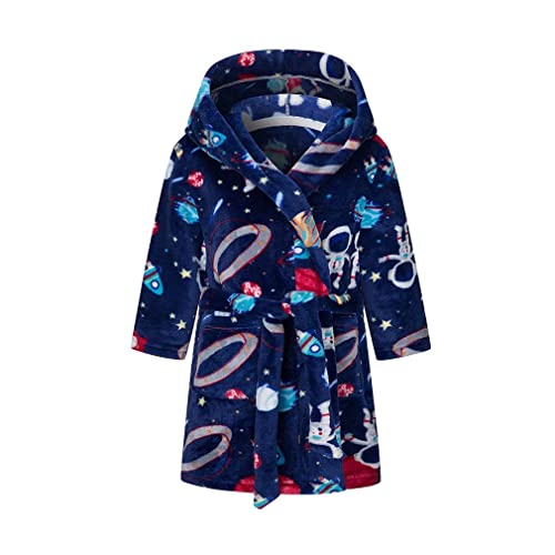Taigood Jungen Mädchen Bademäntel,Kleinkind Kinder Kapuzen Bademäntel Weiche Kinder Flanell Bademäntel Hoodie Pyjamas Nachtwäsche von Taigood
