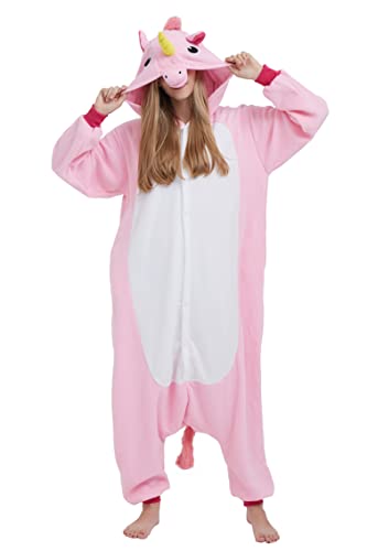 Taigood Pyjama Tier Cosplay Einhorn Cartoonstil Animal Kigurumi Plüsch für Erwachsene Unisex von Taigood