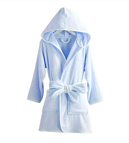 Taigood Kinder 100% Baumwolle Bademantel Mit Kapuze Terry Towelling Schal Roben Schlaf Dressing Kleid von Taigood