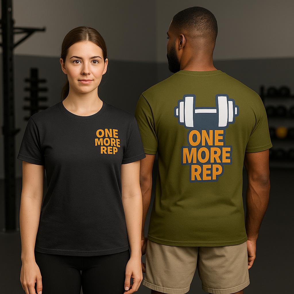 One More Rep - Motivations T-Shirt Für Fitness, Bodybuilding & Workout Unisex Sportshirt One More Rep - Motivations T-Shirt Für Fitness, Bodybuilding & Workout Unisex Sportshirt von TailTrailCo