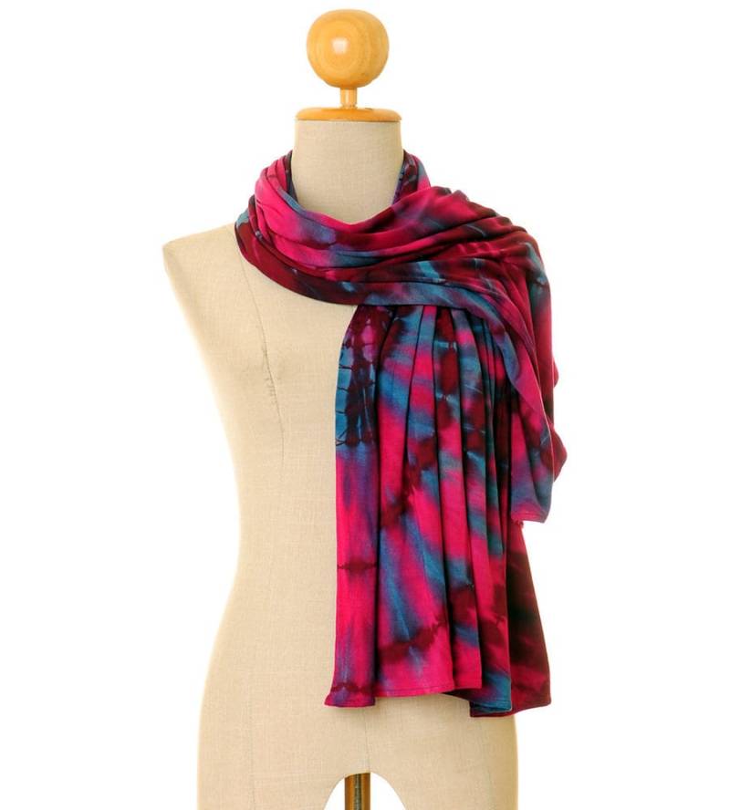 Tie Dye Schal | Wrap Boho Batik Sarong Wandteppich Strand Yoga Matte S-294 von Tailored2Modesty