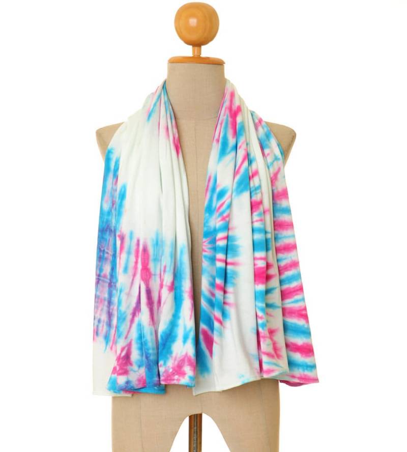 Tie Dye Schal | Wrap Jersey Batik Sarong Boho Wandteppich Stranddecke S-288/289 von Tailored2Modesty