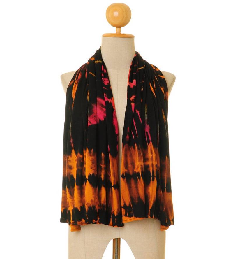 Tie Dye Schal | Wrap Schwarzer Batik Sarong Boho Wandteppich Stranddecke S-291/293/282 von Tailored2Modesty