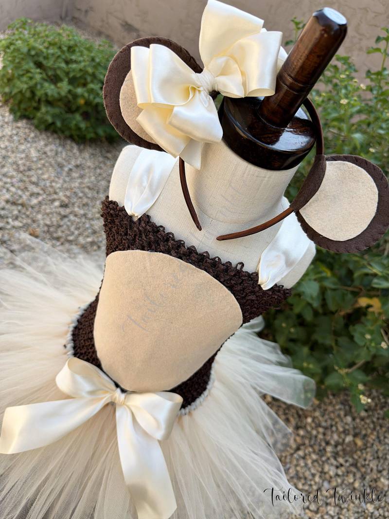 Affenohren/Affenstirnband/Babyaffenkostüm/Kostümohren/Babyaffenkostüm/Brauner Affe/Mädchenaffenohren/Tierohren von TailoredTwinkle