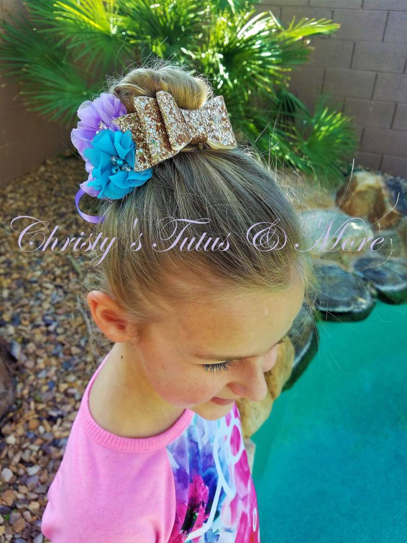 Floral Dutt Wrap/Glitzer Schleife Bun Wrap/Haarknoten Binden/Blumen Für Brötchen/Ballet Schleife/Ballet Haarband/Ballet Haar Accessoire Floral Dutt Wrap/Glitzer Schleife Bun Wrap/Haarknoten Binden/Blumen Für Brötchen/Ballet Schleife/Ballet Haarband/Ballet Haar Accessoire von TailoredTwinkle