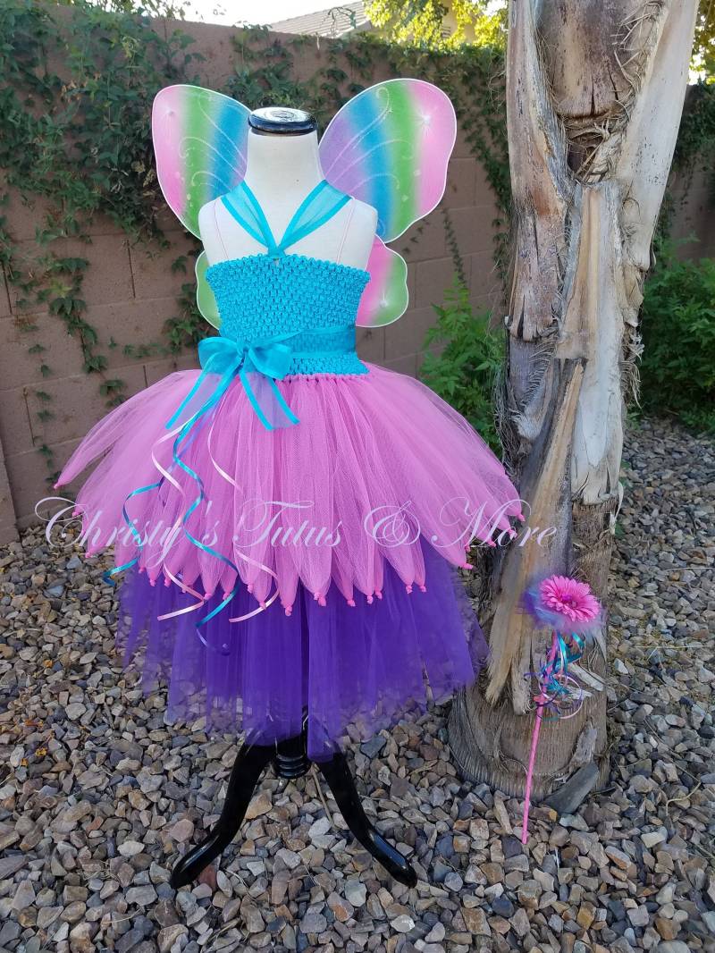 Schmetterling Oder Fee Tutu Kleid, Pixie Stil Mit Deluxe Flügeln Für Halloween Schmetterling Oder Fee Tutu Kleid, Pixie Stil Mit Deluxe Flügeln Für Halloween von TailoredTwinkle