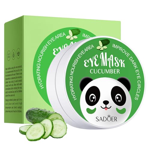 60 Pcs Augenpads Gegen Augenringe, Gurke Eye Pads mit Hyaluron & Kollagen, Collagen Eye Patch, Augenpads Gegen Falten, Augenpads Gegen Tränensäcke, Augenmaske Anti Aging, für Augenpflege von TaimeiMao