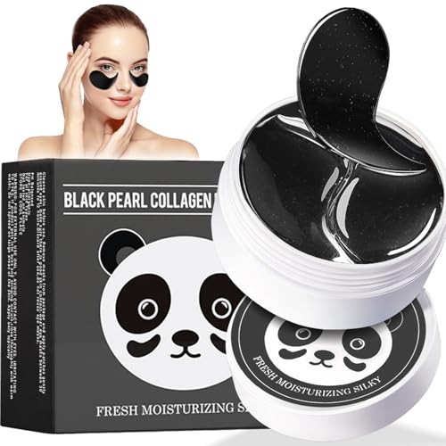 60 Stück Augenpads Gegen Augenringe, Black Pearls Eye Pads mit Hyaluron, Collagen Eye Patch, Augenpads Gegen Falten, Augenpads Gegen Tränensäcke, Augenmaske Anti Aging, für Augenpflege von TaimeiMao
